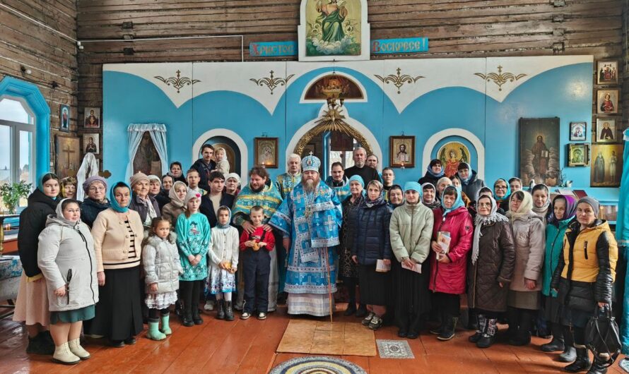 Архиерейское богослужение в Казанском храме с. Крохалево