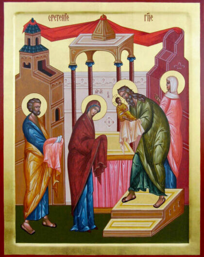 15 февраля – Сретение Господа Бога и Спаса нашего Иисуса Христа