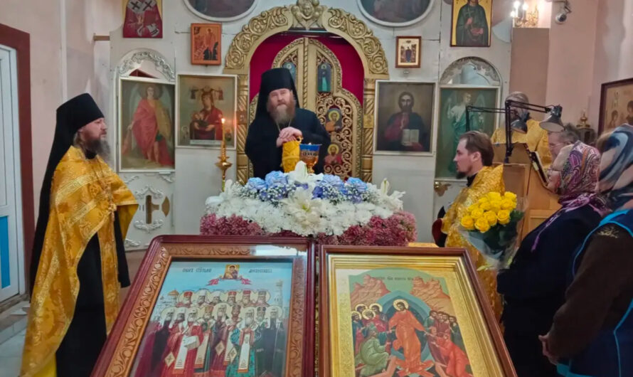 Архиерейское богослужение в Никольском кафедральном соборе г. Кудымкара